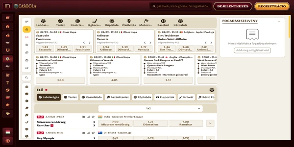 Casoola Casino sports betting selection on mobile