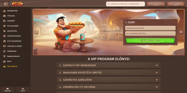 StoneVegas Casino VIP program on mobile